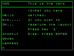 Running screen