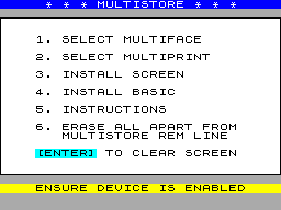 Running screen