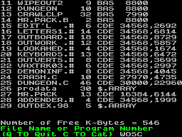 Running screen