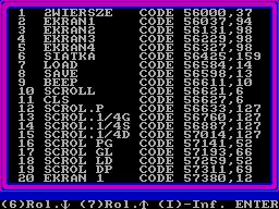 Running screen