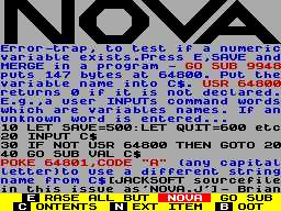 Running screen