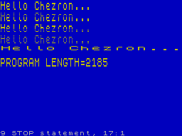 Running screen