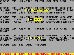 Running screen