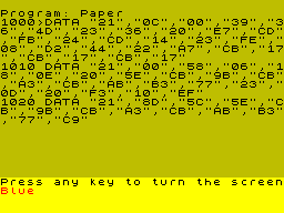 Running screen
