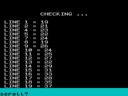 Running screen