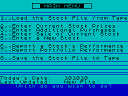 Running screen