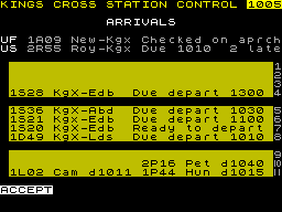 Running screen