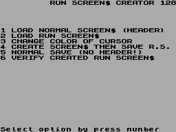 Running screen
