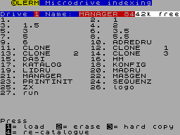Running screen