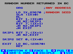 Running screen