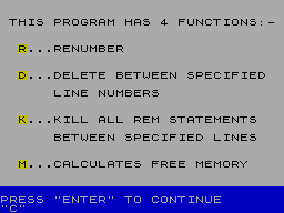 Running screen