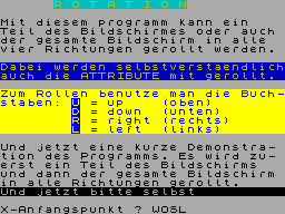 Running screen