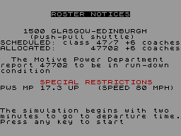 Running screen