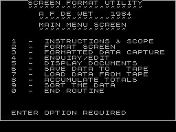 Running screen