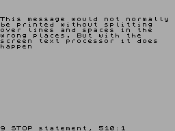 Running screen