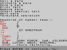Running screen
