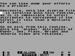 Running screen