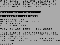 Running screen