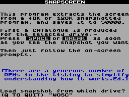 Running screen