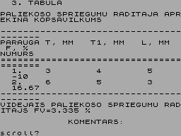 Running screen