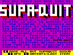 Running screen
