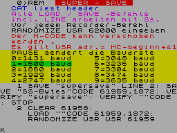 Running screen