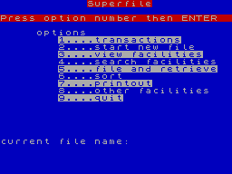 Running screen