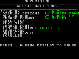 Running screen