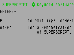 Running screen