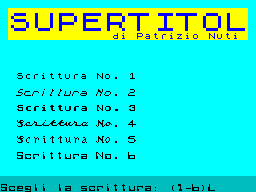 Running screen