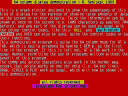 Running screen