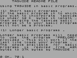 Running screen