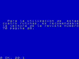 Running screen