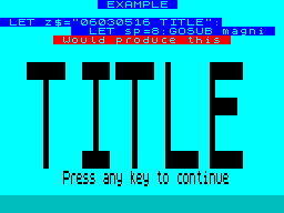 Running screen