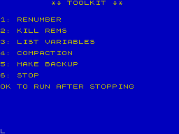 Running screen