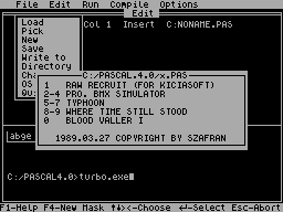 Running screen
