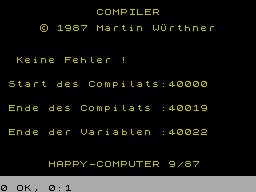 Running screen