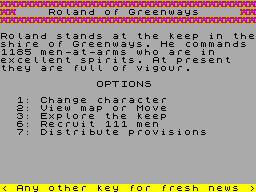 Running screen