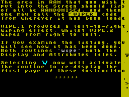 Running screen