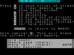 Running screen