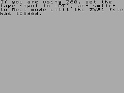 Running screen