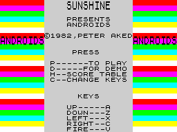 Opening screen