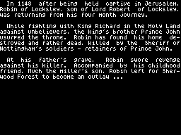 Opening screen