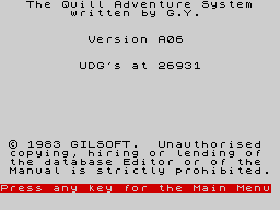 Opening screen