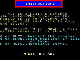 Opening screen