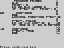 Running screen