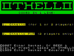 Opening screen