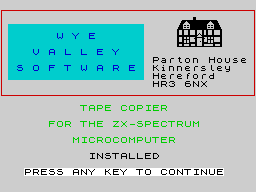 Opening screen