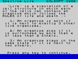 Opening screen