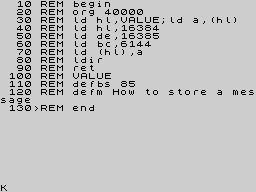 Running screen